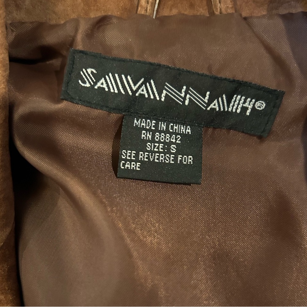 Savannah Brown Women's Suede Vest - Picture 3 of 5